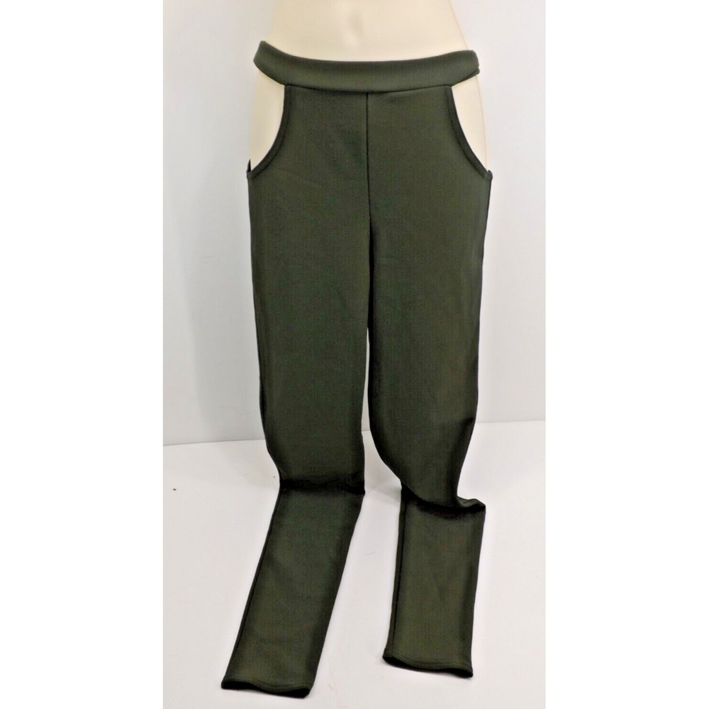 Pretty Little Thing Olive Bandage Rib Cut Leggings - Size 8 - NEW ! - Picture 5 of 16